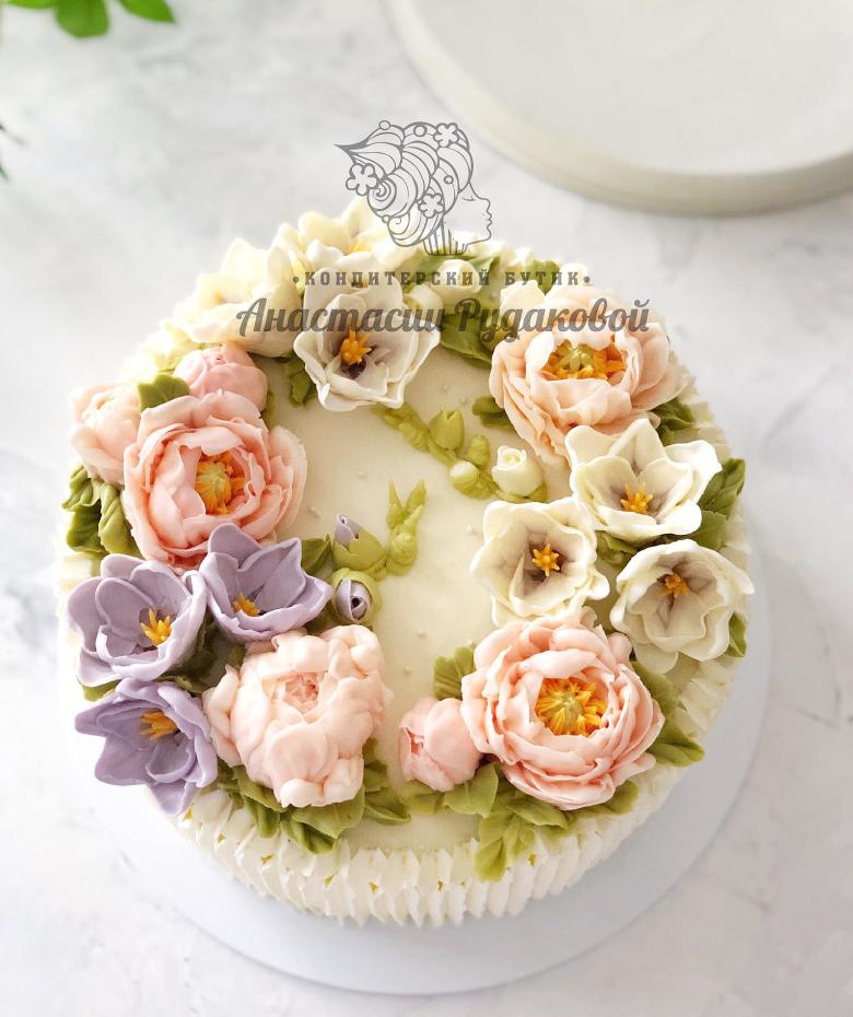 Цветочный торт №26