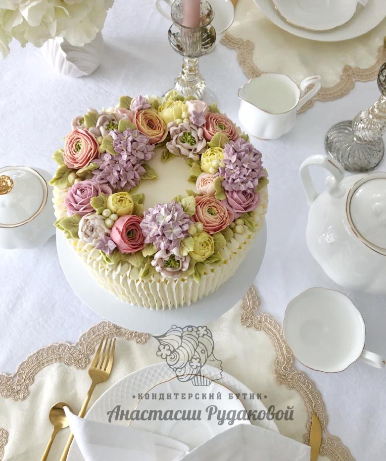 Цветочный торт №23