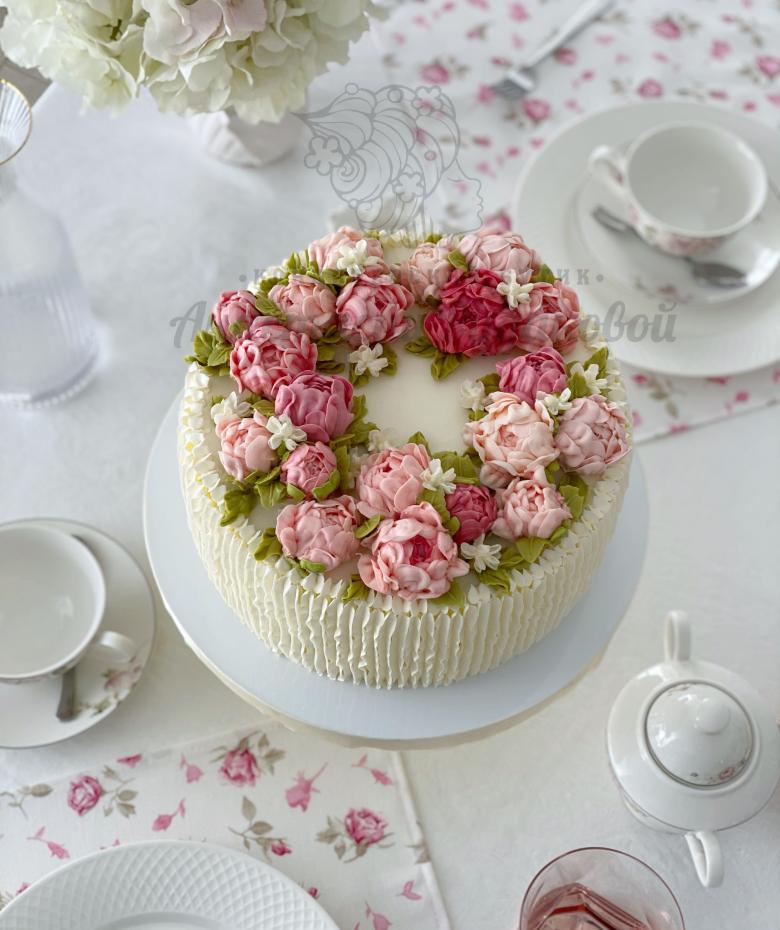 Цветочный торт №3